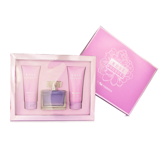 FERRIONI ROSE BOUQUETE EDT 100ML + SHAMPOO + CREMA