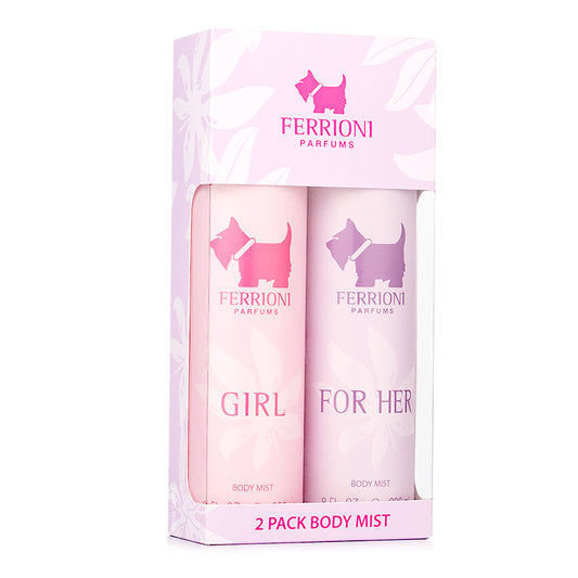 SET FERRIONI GIRL BODY MIST 236 ML + FERRIONI FOR HER BODY MIST 236 ML