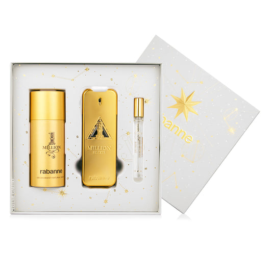 SET 1 MILLION ELIXIR PARFUM 100ML + DESODORANTE 1 MILLION 150 ML + PERFUMERO 10ML