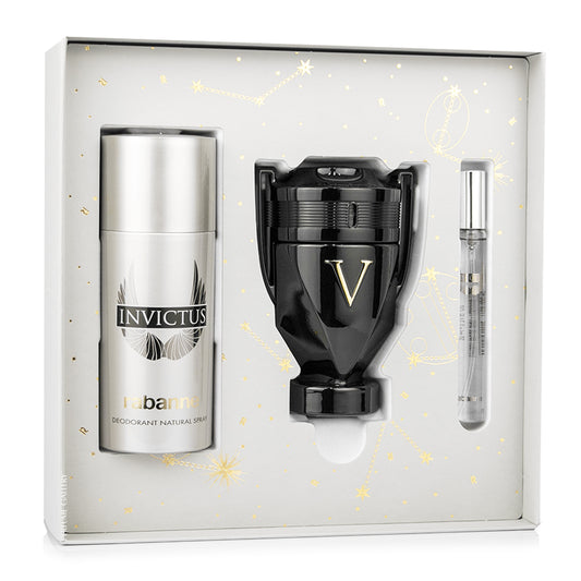 SET INVICTUS VICTORY ELIXIR PARFUM 100ML + DESODORANTE INVICTUS + PERFUMERO 10ML