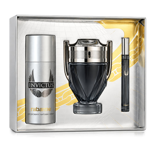 SET INVICTUS EDT 100 ML + DESODORANTE 150 ML + PERUFMERO 10 ML