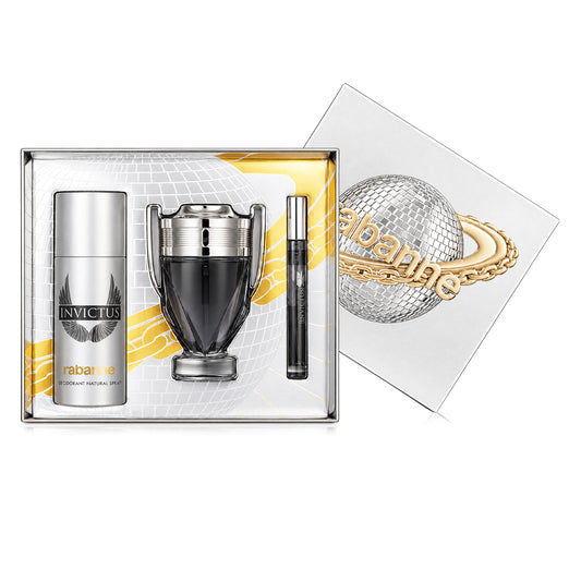 SET INVICTUS EDT 100 ML + DESODORANTE 150 ML + PERUFMERO 10 ML