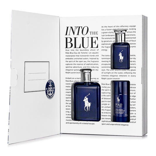 SET POLO BLUE EDT 125ML + POLO BLUE EDT 40ML + DESODORANTE 75GR