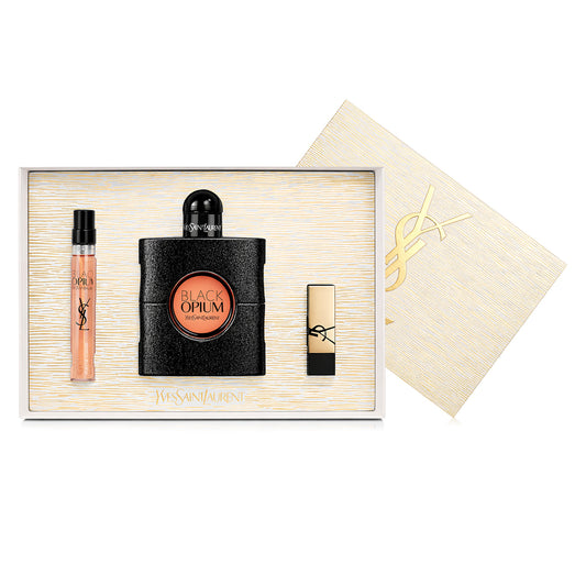 SET YSL BLACK OPIUM EDP 90ML + PERFUMERO 10ML + LABIAL
