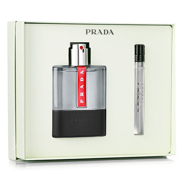SET PRADA LUNA ROSSA CARBON EDT 100ML + PERFUMERO 10ML
