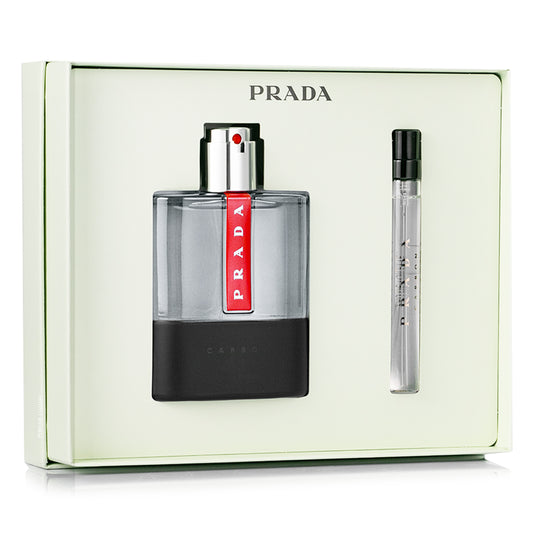 SET PRADA LUNA ROSSA CARBON EDT 100ML + PERFUMERO 10ML