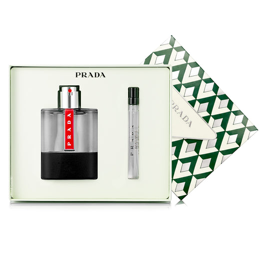 SET PRADA LUNA ROSSA CARBON EDT 100ML + PERFUMERO 10ML
