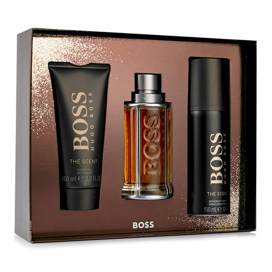 HUGO BOSS THE SCENT EDT 100ML + GEL DE DUCHA  + DESODORANTE