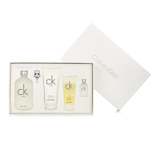 SET CK ONE EDT 200ML + LOCION HIDRATANTE 200ML + GEL DE DUCHA 100ML + REPLICA 15ML