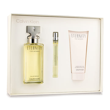 SET ETERNITY EDP 100ML + CREMA CORPORAL 100ML + PERFUMERO 10ML