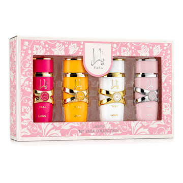 SET YARA EDP 25 ML + YARA MOI EDP 25 ML + YARA TOUS EDP 25 ML + YARA CANDY EDP 25 ML