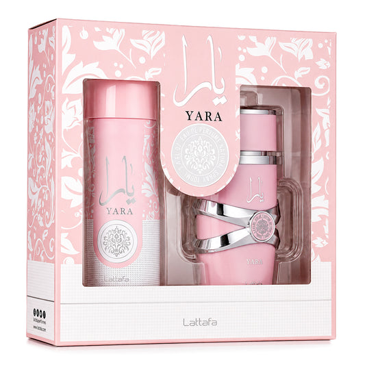 SET LATTAFA YARA EDP 100ML + YARA PERFUMED SPRAY 200ML
