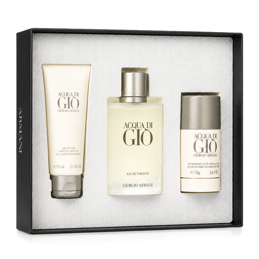 SET ACQUA DI GIO EDT 100ML + GEL DE DUCHA 75ML + DESODORANTE 75 GR