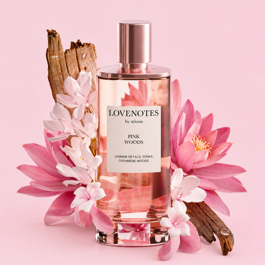 SET ARIANA GRANDE LOVE NOTES PINK WOODS EDP 125 ML + REPLICA 7.5 ML + VELA AROMÁTICA