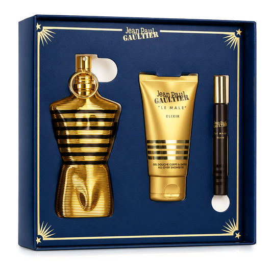 SET JPG LE MALE ELIXIR PARFUM 125 ML + GEL DE DUCHA 75 ML + PERFUMERO 10 ML