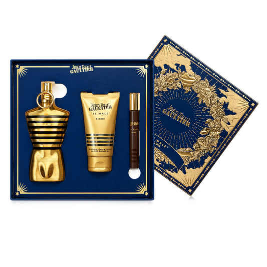 SET JPG LE MALE ELIXIR PARFUM 125 ML + GEL DE DUCHA 75 ML + PERFUMERO 10 ML