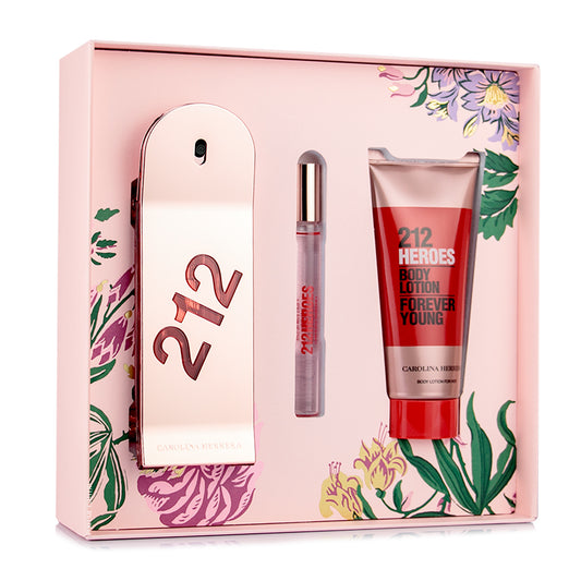 212 HEROES EDP 80ML + CREMA CORPORAL 100ML + PERFUMERO 10ML