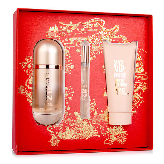 212 VIP ROSE EDP 80ML + CREMA CORPORAL 100ML + PERFUMERO 10ML