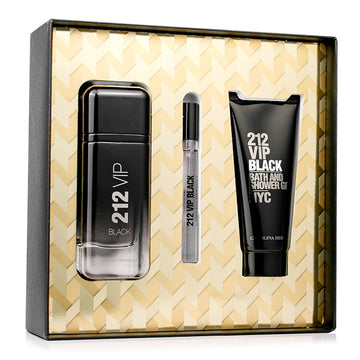 SET 212 VIP BLACK EDP 100ML + GEL DE DUCHA 100 ML + PERFUMERO 10 ML