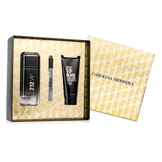 SET 212 VIP BLACK EDP 100ML + GEL DE DUCHA 100 ML + PERFUMERO 10 ML