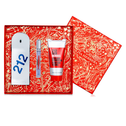 SET 212 HEROES EDT 90ML + GEL DE DUCHA 100ML + PERFUMERO 10ML