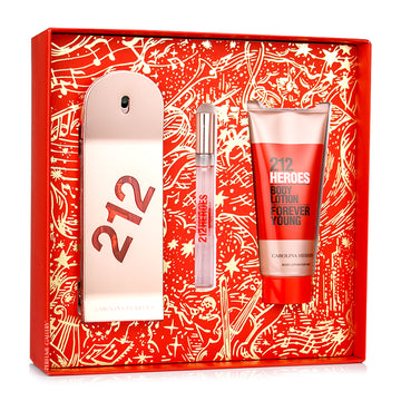 SET 212 HEROES EDP 80 ML + CREMA CORPORAL 100ML + PERFUMERO 10ML