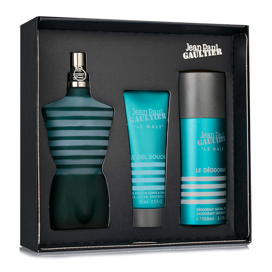 LE MALE EDT 125ML + SHOWER GEL 75ML + DESODOROTANTE 150ML